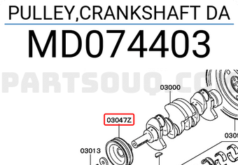 Mitsubishi MD074403 PULLEY,CRANKSHAFT DA