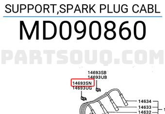 Mitsubishi MD090860 SUPPORT,SPARK PLUG CABL
