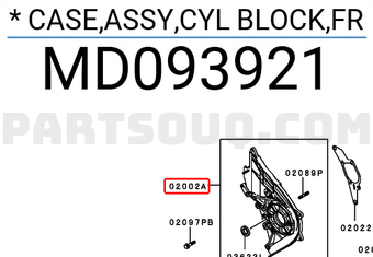 Mitsubishi MD093921 * CASE,ASSY,CYL BLOCK,FR