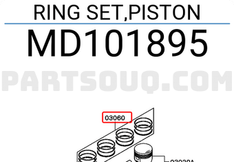 Mitsubishi MD101895 RING SET,PISTON