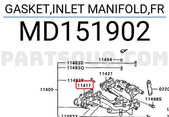 Mitsubishi MD151902 GASKET,INLET MANIFOLD,FR