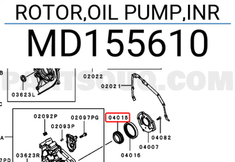 Mitsubishi MD155610 ROTOR,OIL PUMP,INR