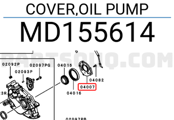 Mitsubishi MD155614 COVER,OIL PUMP