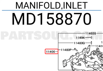 Mitsubishi MD158870 MANIFOLD,INLET