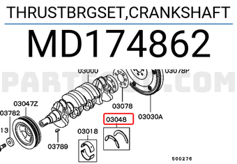 THRUSTBRGSET,CRANKSHAFT MD174862 | Mitsubishi Parts | PartSouq