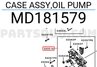 Mitsubishi MD181579 CASE ASSY,OIL PUMP
