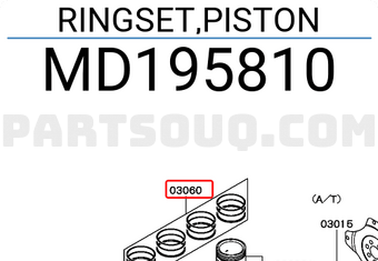 Mitsubishi MD195810 RINGSET,PISTON