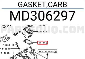 Mitsubishi MD306297 GASKET,CARB