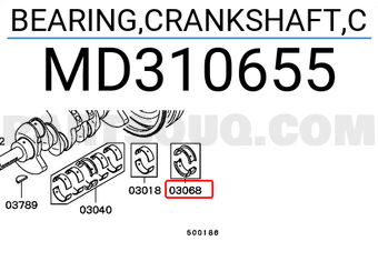 BEARING,CRANKSHAFT,C MD310655 | Mitsubishi Parts | PartSouq