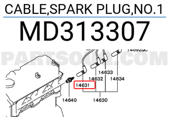 Mitsubishi MD313307 CABLE,SPARK PLUG,NO.1