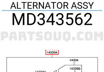 ALTERNATOR ASSY MD343562 | Mitsubishi Parts | PartSouq