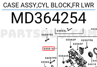 Mitsubishi MD364254 CASE ASSY,CYL BLOCK,FR LWR