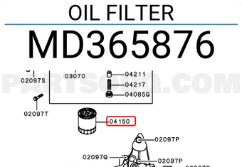 Mitsubishi MD365876 OIL FILTER