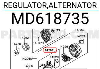 Mitsubishi MD618735 REGULATOR,ALTERNATOR