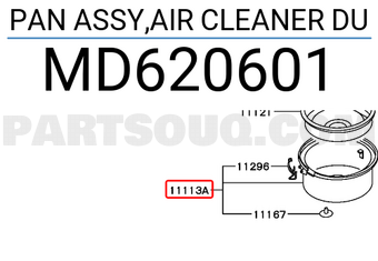 Mitsubishi MD620601 PAN ASSY,AIR CLEANER DU