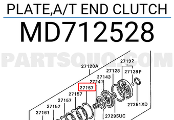 Mitsubishi MD712528 PLATE,A/T END CLUTCH