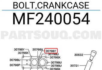 Mitsubishi MF240054 BOLT,CRANKCASE
