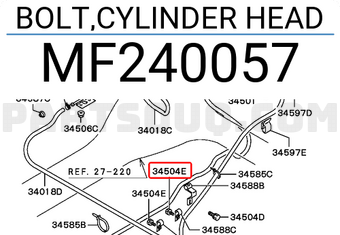 Mitsubishi MF240057 BOLT,CYLINDER HEAD