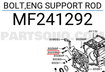 Mitsubishi MF241292 BOLT,ENG SUPPORT ROD