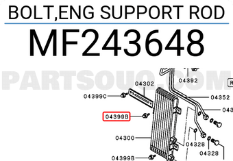 Mitsubishi MF243648 BOLT,ENG SUPPORT ROD