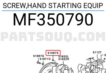 Mitsubishi MF350790 SCREW,HAND STARTING EQUIP