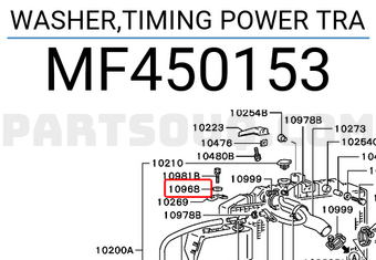 Mitsubishi MF450153 WASHER,TIMING POWER TRA