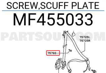 Mitsubishi MF455033 SCREW,SCUFF PLATE