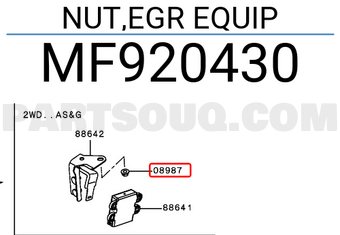 Mitsubishi MF920430 NUT,EGR EQUIP