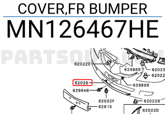 Mitsubishi MN126467HE COVER,FR BUMPER