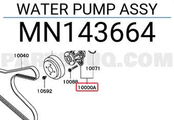 Mitsubishi MN143664 WATER PUMP ASSY