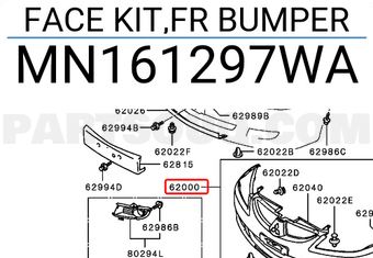 Mitsubishi MN161297WA FACE KIT,FR BUMPER