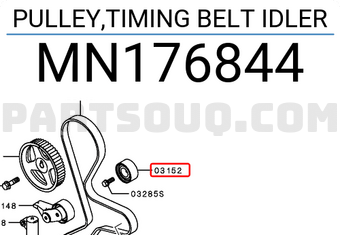 Mitsubishi MN176844 PULLEY,TIMING BELT IDLER