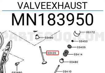 Mitsubishi MN183950 VALVEEXHAUST
