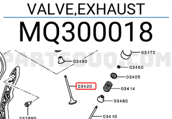 Mitsubishi MQ300018 VALVE,EXHAUST