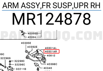 Mitsubishi MR124878 ARM ASSY,FR SUSP,UPR RH