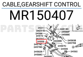 Mitsubishi MR150407 CABLE,GEARSHIFT CONTROL