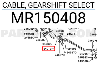 Mitsubishi MR150408 CABLE, GEARSHIFT SELECT
