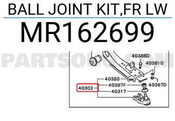 Mitsubishi MR162699 BALL JOINT KIT,FR LW