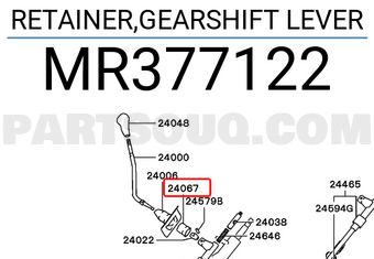 Mitsubishi MR377122 RETAINER,GEARSHIFT LEVER