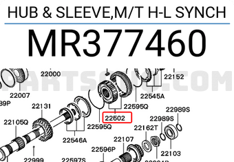 HUB & SLEEVE,M/T H-L SYNCH MR377460 | Mitsubishi Parts | PartSouq