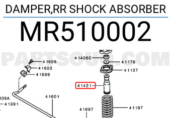 DAMPER,RR SHOCK ABSORBER MR510002 | Mitsubishi Parts | PartSouq