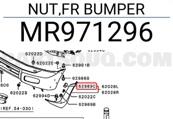 Mitsubishi MR971296 NUT,FR BUMPER