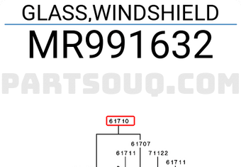 GLASS,WINDSHIELD MR991632 | Mitsubishi Parts | PartSouq k様専用