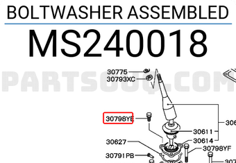 Mitsubishi MS240018 BOLTWASHER ASSEMBLED