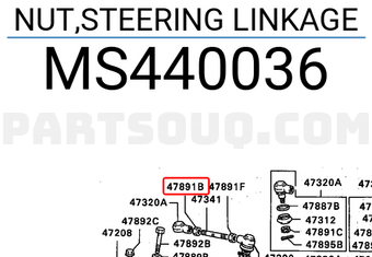 Mitsubishi MS440036 NUT,STEERING LINKAGE