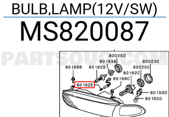 Mitsubishi MS820087 BULB,LAMP(12V/SW)