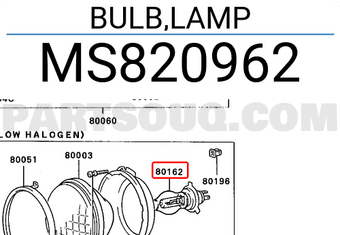 Mitsubishi MS820962 BULB,LAMP
