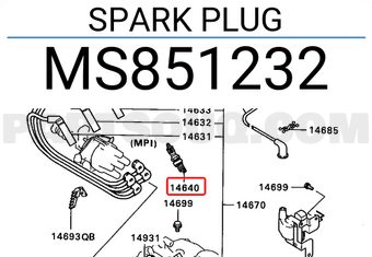 Mitsubishi MS851232 SPARK PLUG