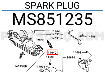 Mitsubishi MS851235 SPARK PLUG