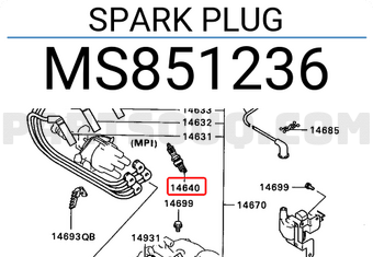 Mitsubishi MS851236 SPARK PLUG